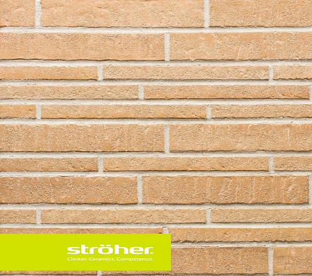 Клинкерная плитка Stroeher (Цвет Бежевый) Ручной формовки sandschmelz 7440(355) 400х71х14 мм