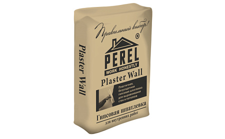 Гипсовая атмосферостойкая шпатлёвка Perel Plaster wall 0667 Серый, 25 кг