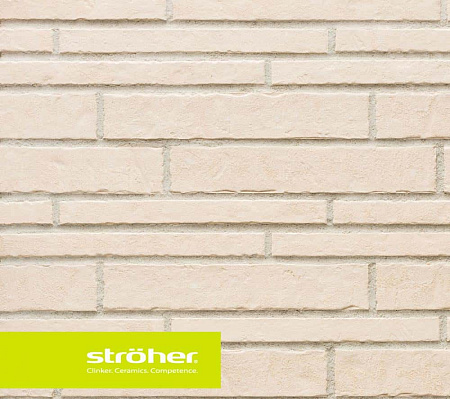 Клинкерная плитка Stroeher (Цвет Белый) Ручной формовки kalkbrand 7435(351) 400х35х14 мм