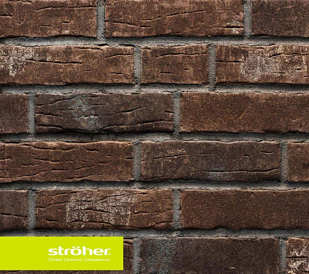 Клинкерная плитка Stroeher (Цвет Коричневый) Ручной формовки platinbraun 7370(377) 240х71х14 мм