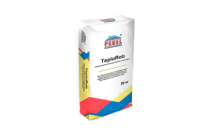 Легкая цементно-известковая штукатурка Perel TeploRob 0518 Серый, 20 кг