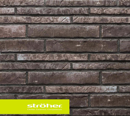 Клинкерная плитка Stroeher (Цвет Серый) Ручной формовки kohlenglanz 7440(359) 400х71х14 мм