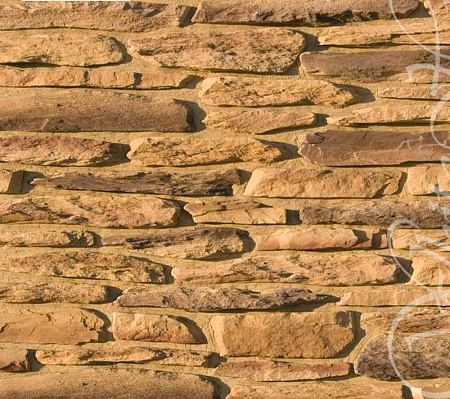 Искусственный камень White Hills Айгер (Цвет Жёлтый, Бежевый) Ригельный крипич (лапша), Сланец, Скала WH_Ай 540-60