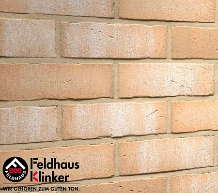 Клинкерная плитка Feldhaus Klinker (цвет Бежевый) ручной формовки vascu crema bora R730NF14 240х71х14 мм