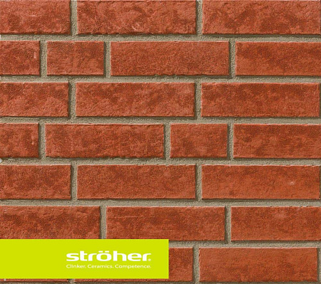 Клинкерная плитка Stroeher (Цвет Коричневый) Ручной формовки erdfeuer 7470(356) 240х71х14 мм