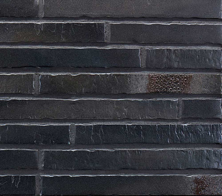 Клинкерная плитка Stroeher (Цвет Черный) Фактурная Glanzstueck 2452 (N6) 440х52х14 мм