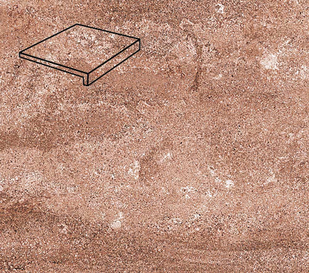 Клинкерная ступень прямоугольная рядовая Stroeher (цвет Коричневый) kawe Keraplatte Epos 9430(957) 294х340х11 мм