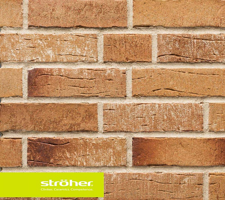 Клинкерная плитка Stroeher (Цвет Бежевый) Ручной формовки mberbeige 7370(372) 240х71х14 мм