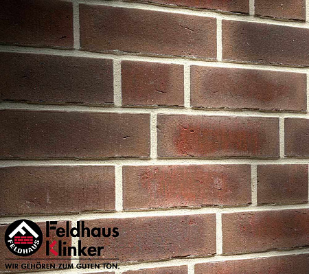Клинкерная плитка Feldhaus Klinker (цвет Коричневый) ручной формовки vascu geo merleso R748NF14 240х71х14 мм