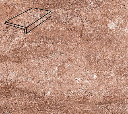Клинкерная ступень - прямой угол Stroeher (цвет Коричневый) pidra Keraplatte Epos 4817(957) 294х175х10 мм