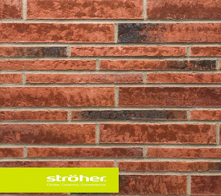 Клинкерная плитка Stroeher (Цвет Коричневый) Ручной формовки eisenrost 7440(353) 400х71х14 мм
