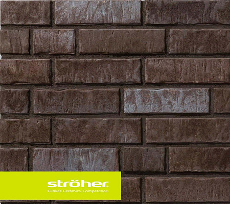 Клинкерная плитка Stroeher (Цвет Серый) Ручной формовки kohlenglanz 7470(359) 240х71х14 мм