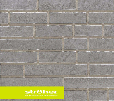 Клинкерная плитка Stroeher (Цвет Серый) Ручной формовки austerrauch 7470(237) 240х71х14 мм